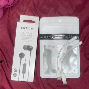 Sony In-Ear Wired Earbuds with Adapter